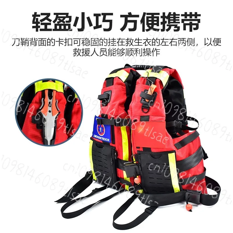 Dive Knife Titanium - Titanium Plated Water Rescue Knife with